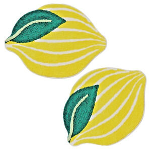 Pack 2 Lemon Bath Rug Non-Slip Washable Cotton 23x30 Room Essentials